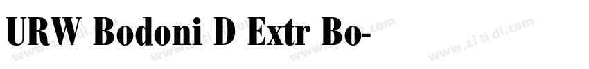 URW Bodoni D Extr Bo字体转换